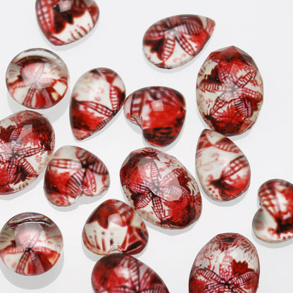 ヘアバンド 赤 リボン 葉っぱ ヘッドバンド