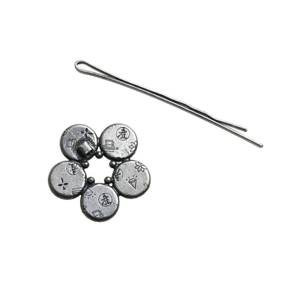 ヘアピン 花 梅 ブルー TAMARUSAN