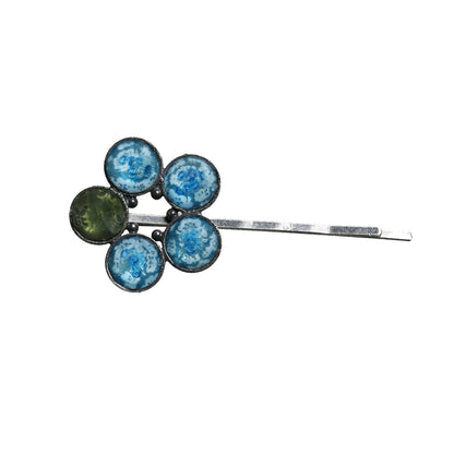 ヘアピン 花 梅 ブルー TAMARUSAN